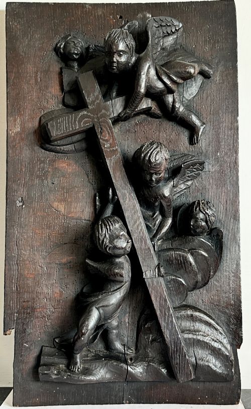17TH CENTURY CARVED OAK PANEL - ADDITIONAL PHOTO 2