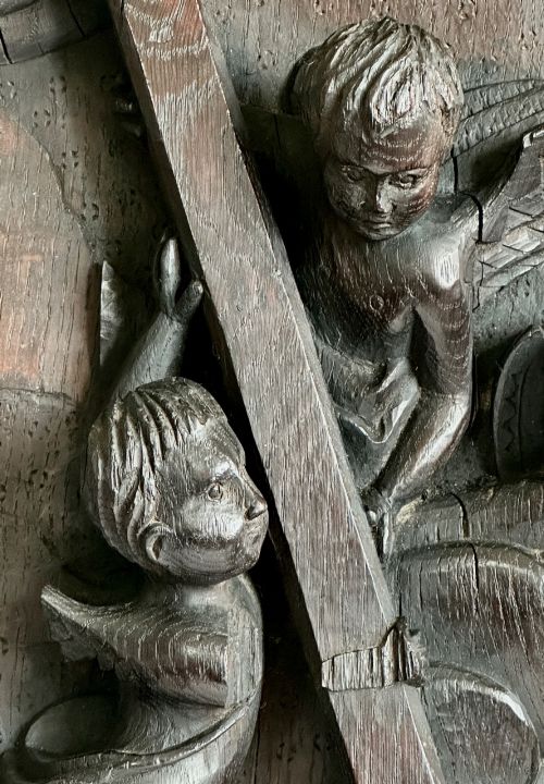 17TH CENTURY CARVED OAK PANEL - ADDITIONAL PHOTO 3