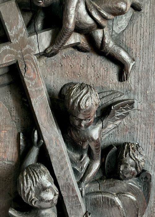 17TH CENTURY CARVED OAK PANEL - ADDITIONAL PHOTO 5