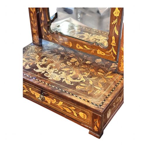 DUTCH WALNUT DRESSING TABLE MIRROR CA 1810 - ADDITIONAL PHOTO 3