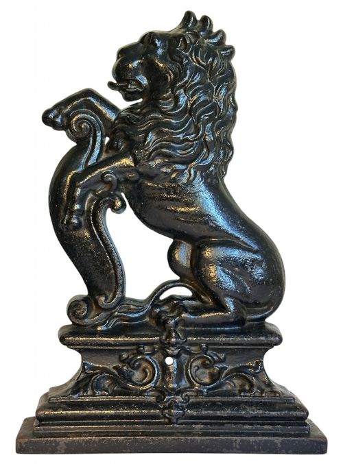 RAMPANT LION CAST IRON DOORSTOP 19TH CENTURY - ADDITIONAL PHOTO 1