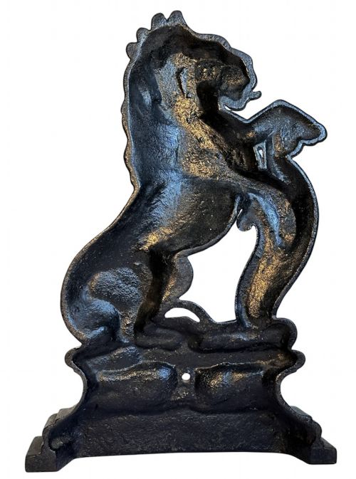 RAMPANT LION CAST IRON DOORSTOP 19TH CENTURY - ADDITIONAL PHOTO 2