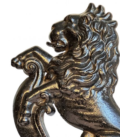 RAMPANT LION CAST IRON DOORSTOP 19TH CENTURY - ADDITIONAL PHOTO 3
