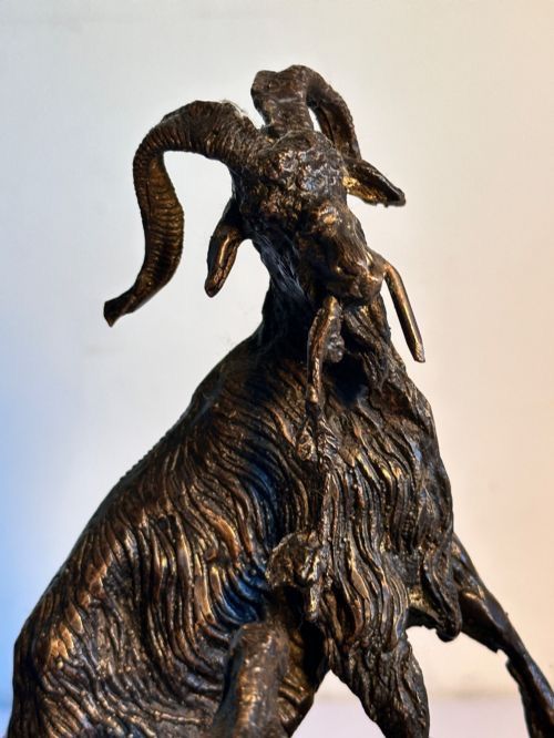 BRONZE OF NANNY GOAT WITH KID AFTER JULES MOIGNIEZ 18351894 - ADDITIONAL PHOTO 4
