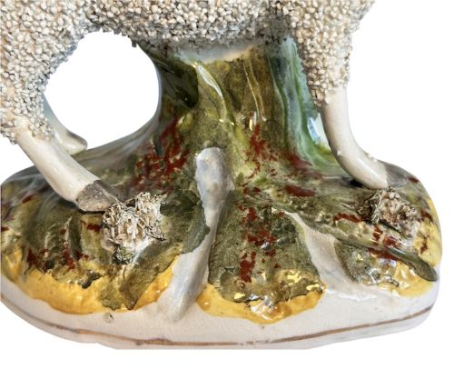 PAIR OF STAFFORDSHIRE SHEEP SPILL VASES - ADDITIONAL PHOTO 5