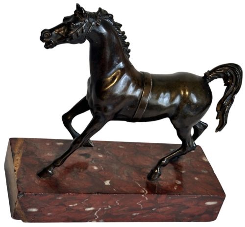 BRONZE STALLION ON A MARBLE BASE - ADDITIONAL PHOTO 2