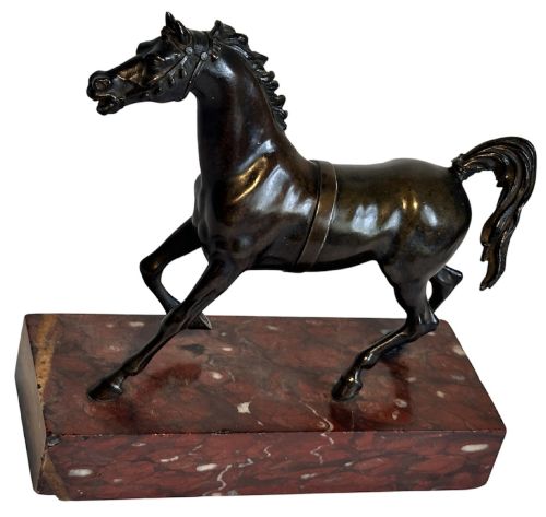 BRONZE STALLION ON A MARBLE BASE - ADDITIONAL PHOTO 4