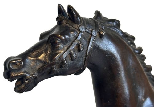 BRONZE STALLION ON A MARBLE BASE - ADDITIONAL PHOTO 5