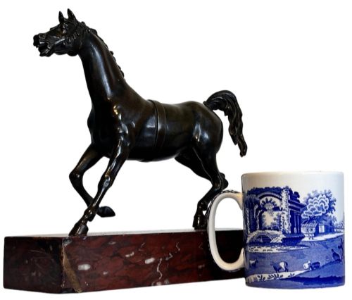 BRONZE STALLION ON A MARBLE BASE - ADDITIONAL PHOTO 10