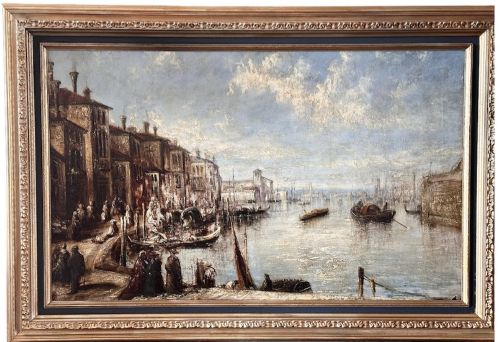 Oil Painting of Venice by Francis Moltino (1818-1874)