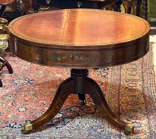 Mahogany Drum Table / Sheraton Period