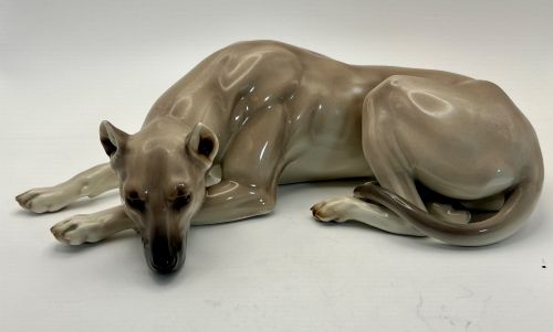 Nymphenburg Porcelain Great Dane in Lying Position