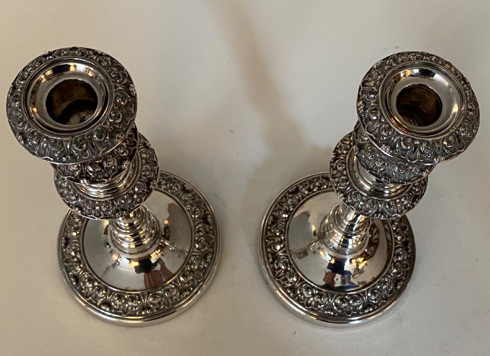 Candelabra and Matching  Candlesticks, Suite of Four. Circa 1860 View II