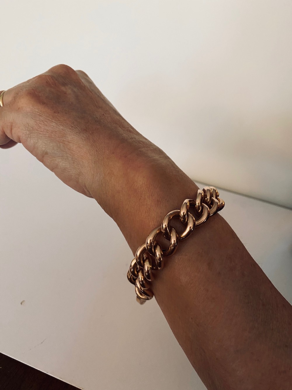 Rose Gold Bracelet with Padlock View VI