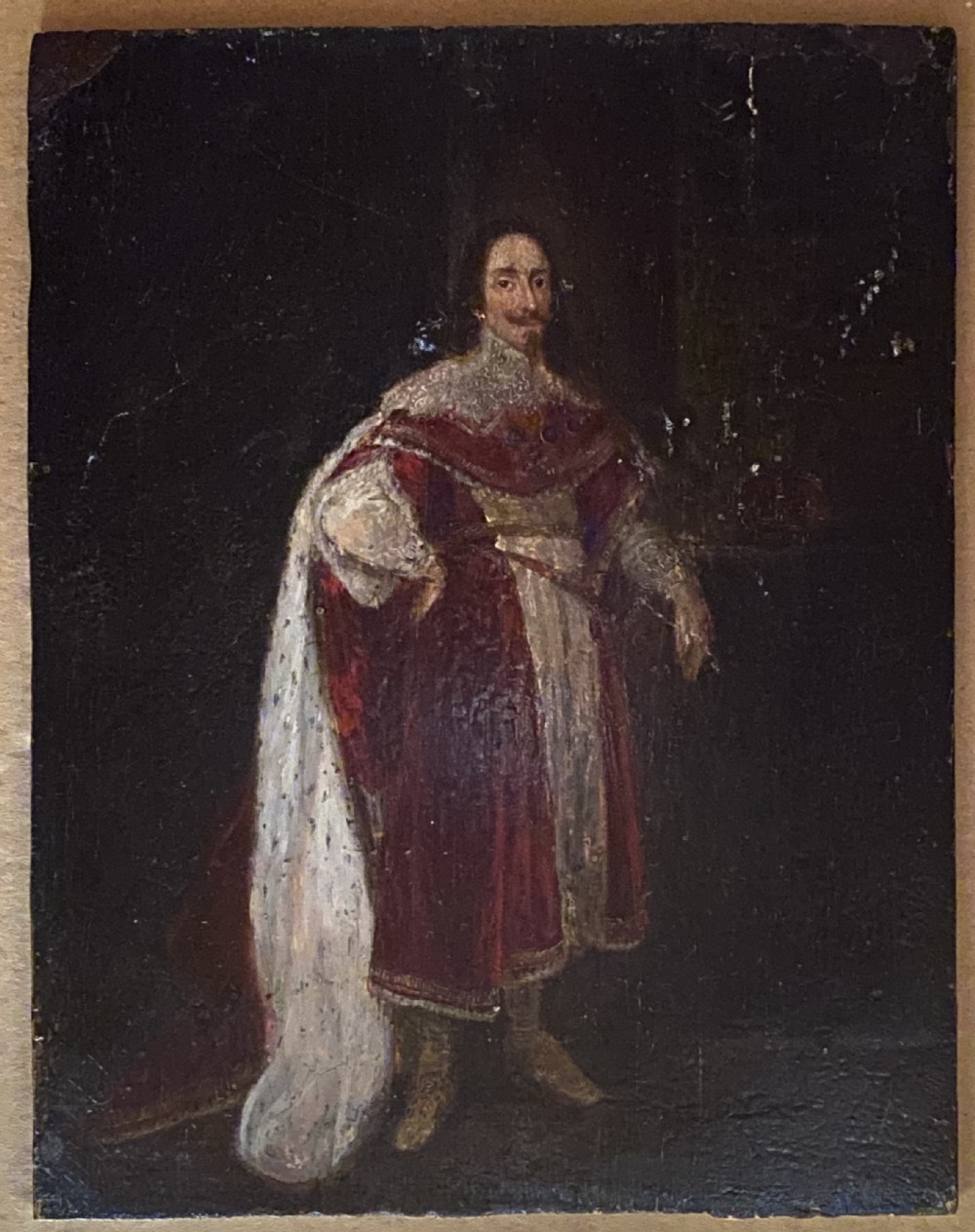 After Anthony Van Dyke. (1599-1641) Portrait of Charles 1