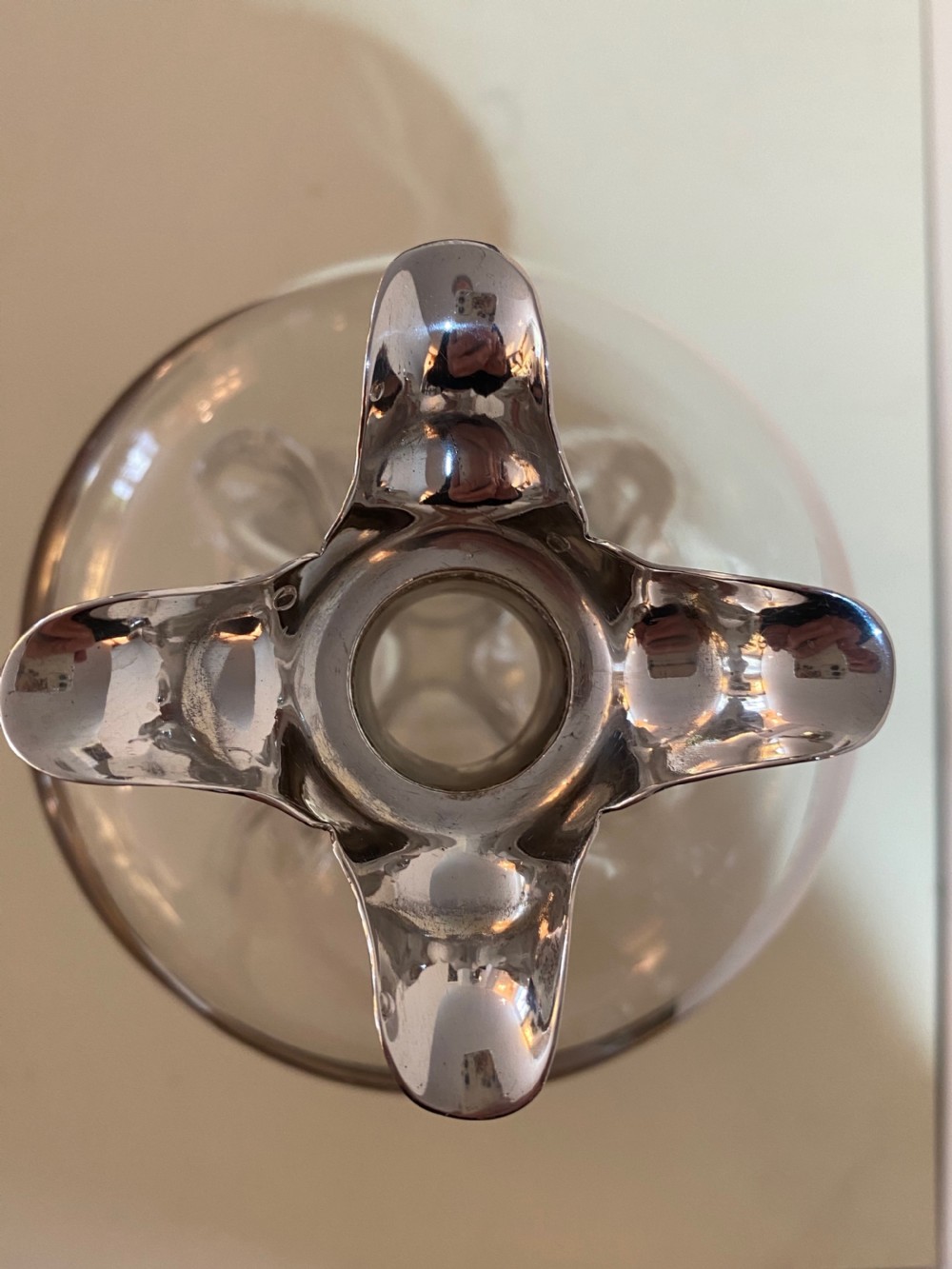 Antique Klug Klug Decanter with Silver Collar. View IV