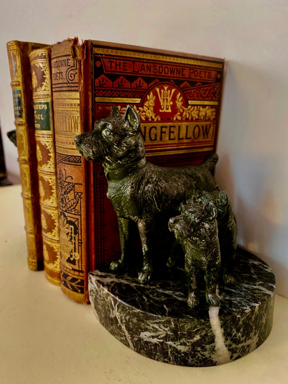  Spelter Bookends. French. Circa 1860 View II