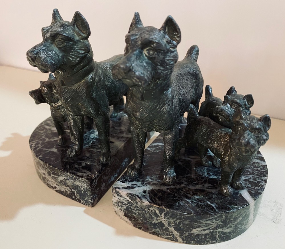  Spelter Bookends. French. Circa 1860 View III