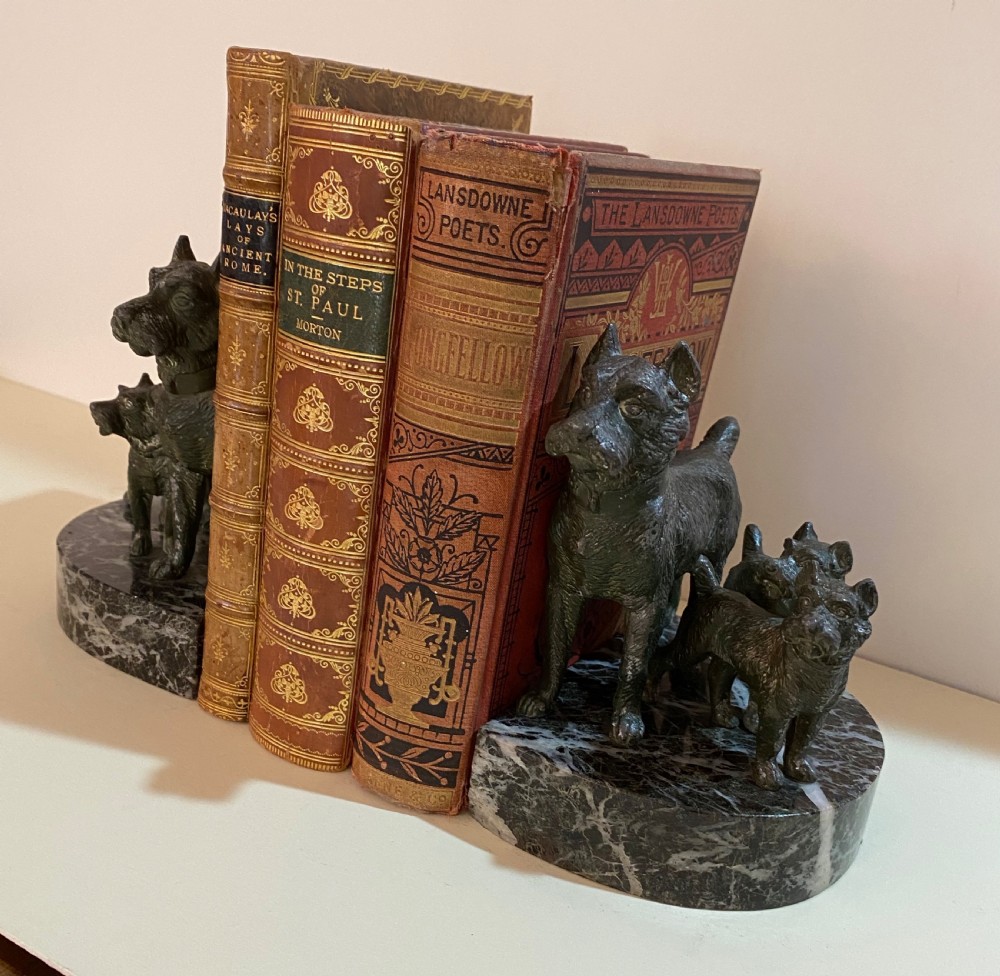 Spelter Bookends. French. Circa 1860 View IV