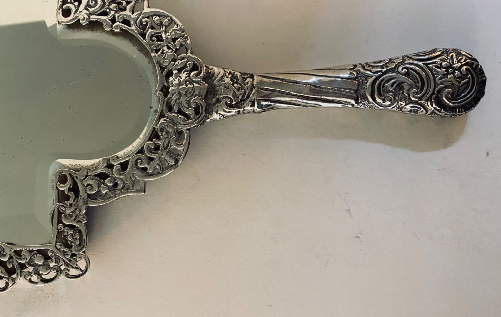 Silver Framed Hand Mirror. London 1889 View II
