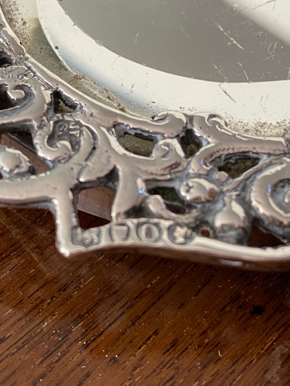 Silver Framed Hand Mirror. London 1889 View IV