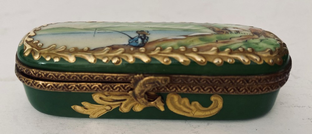 Limoges Hand Painted Pillbox