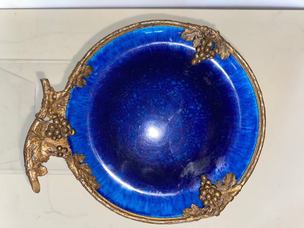 Sévres Faience and Omolu Mounted Dish.Late 19th Century View III