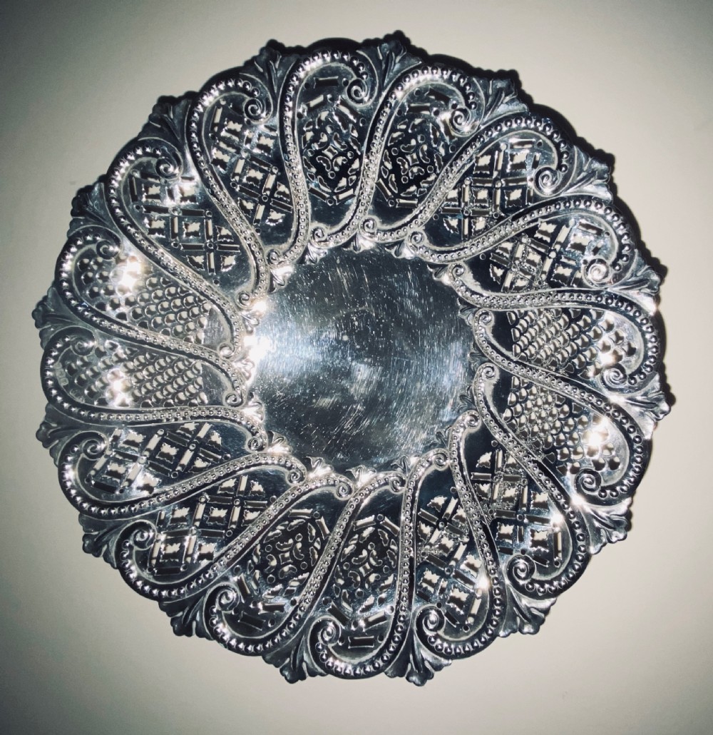 Sterling Silver Fruit Basket, Sheffield 1899 View II