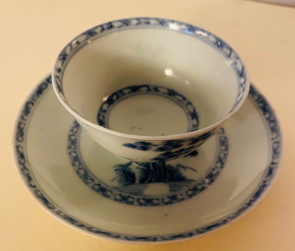 18th Century Nanking Cargo, Tea Bowl and Saucer. View III