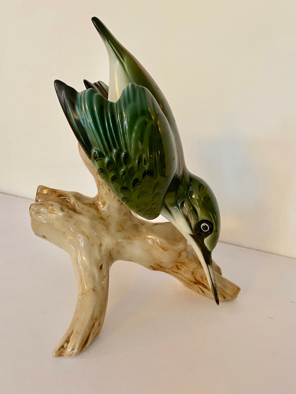 Royal Dux Porcelain Kingfisher. View IV