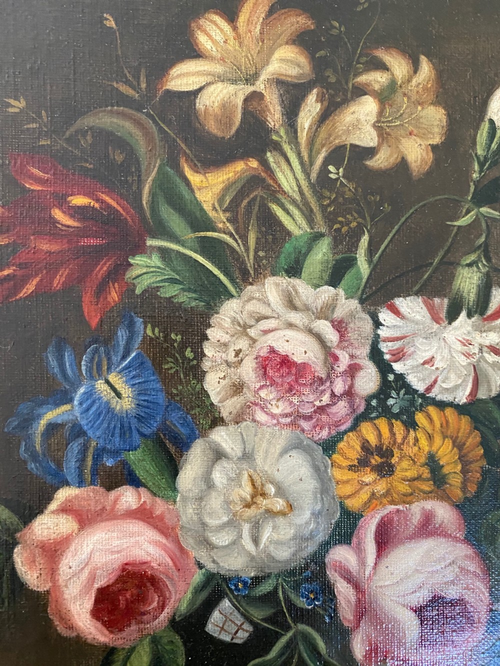 Pair of Victorian Botanical Oils on Canvas View V