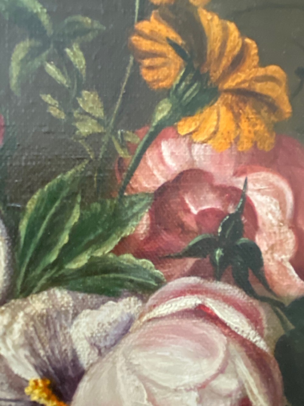 Pair of Victorian Botanical Oils on Canvas View VII