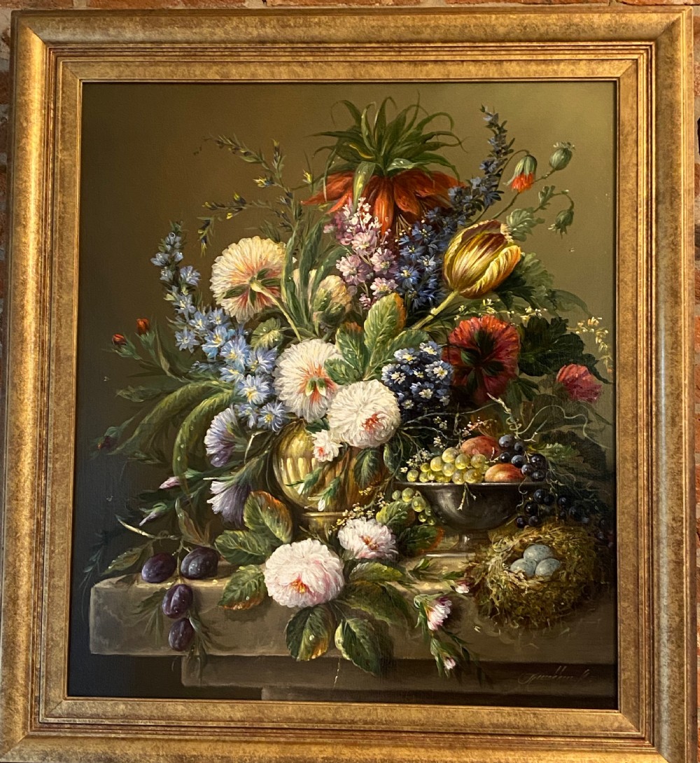Large , Dutch 17th Century Style Oil on Canvas