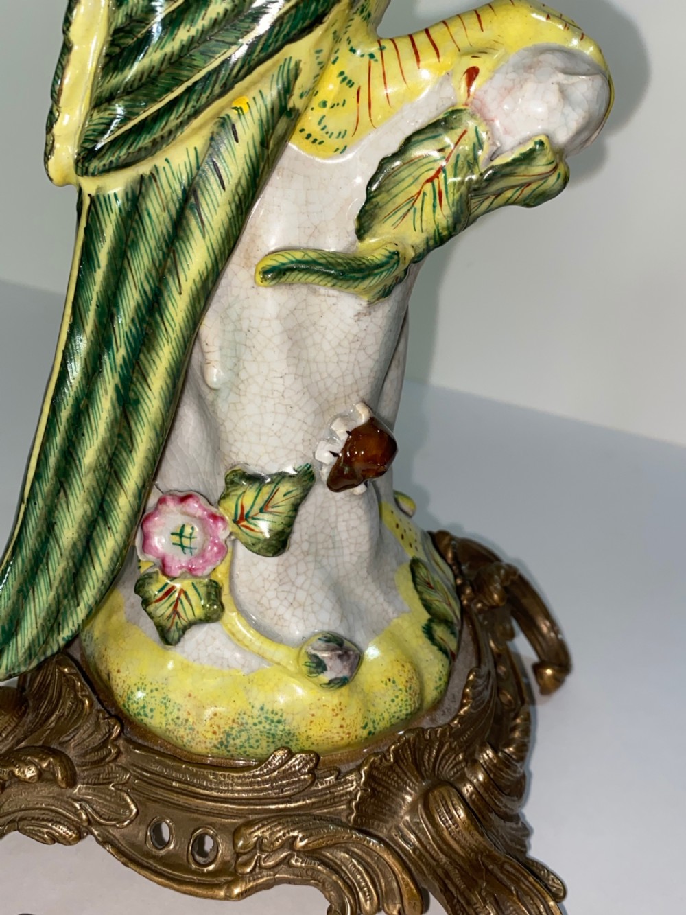 Pair of Ricocco Style Parrot Candlesticks View III