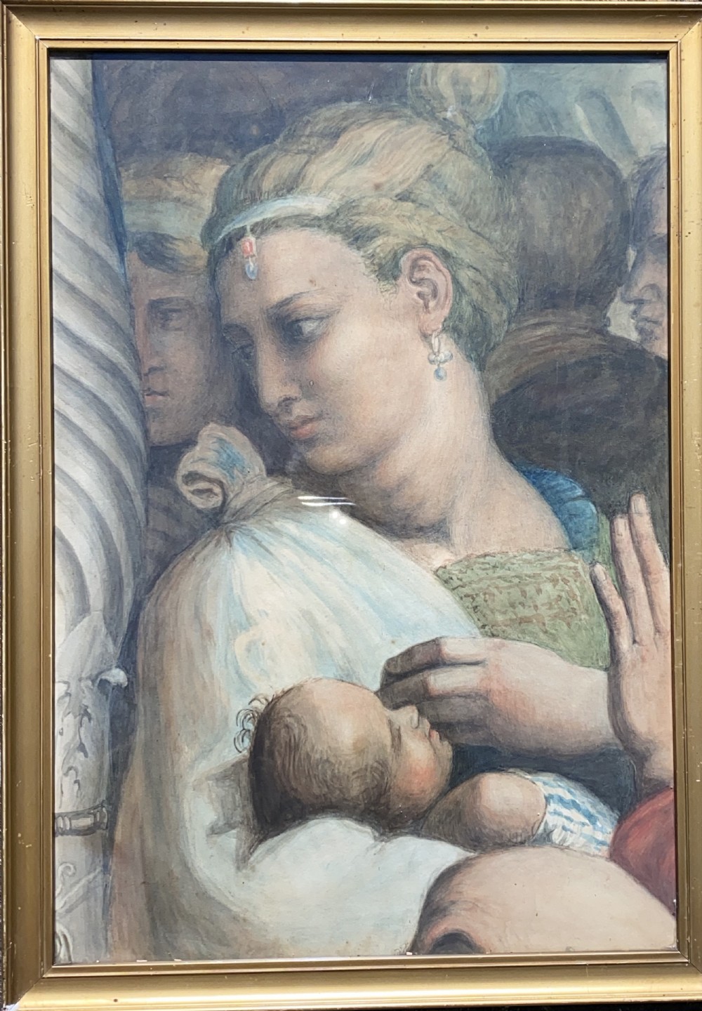 Antique Watercolour of Classical Scene. Circa 1900