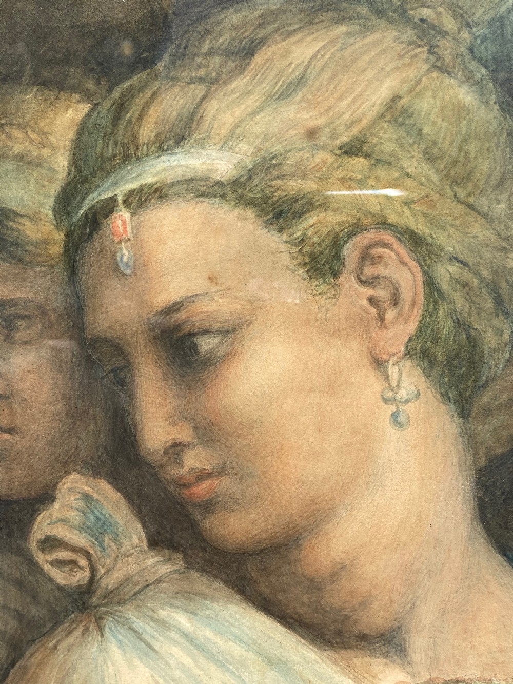 Antique Watercolour of Classical Scene. Circa 1900 View IV