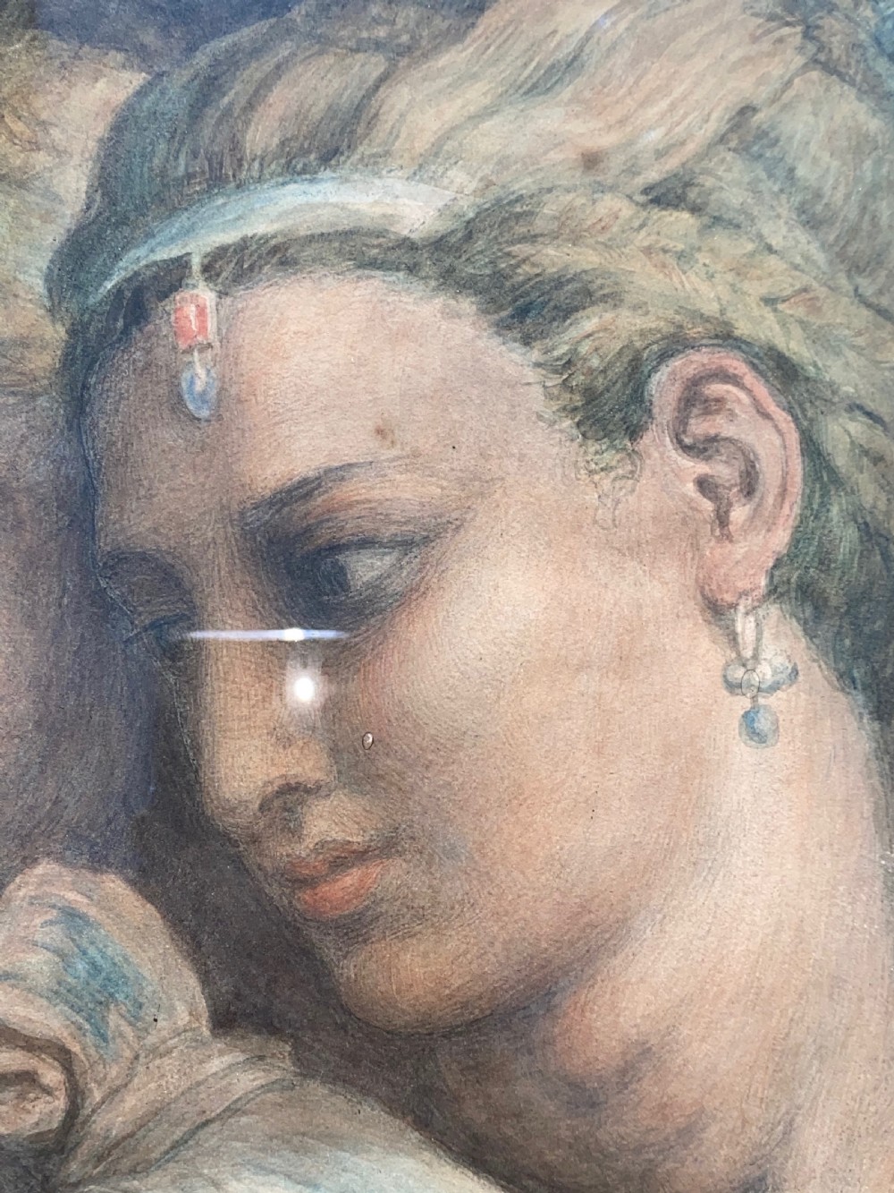 Antique Watercolour of Classical Scene. Circa 1900 View V
