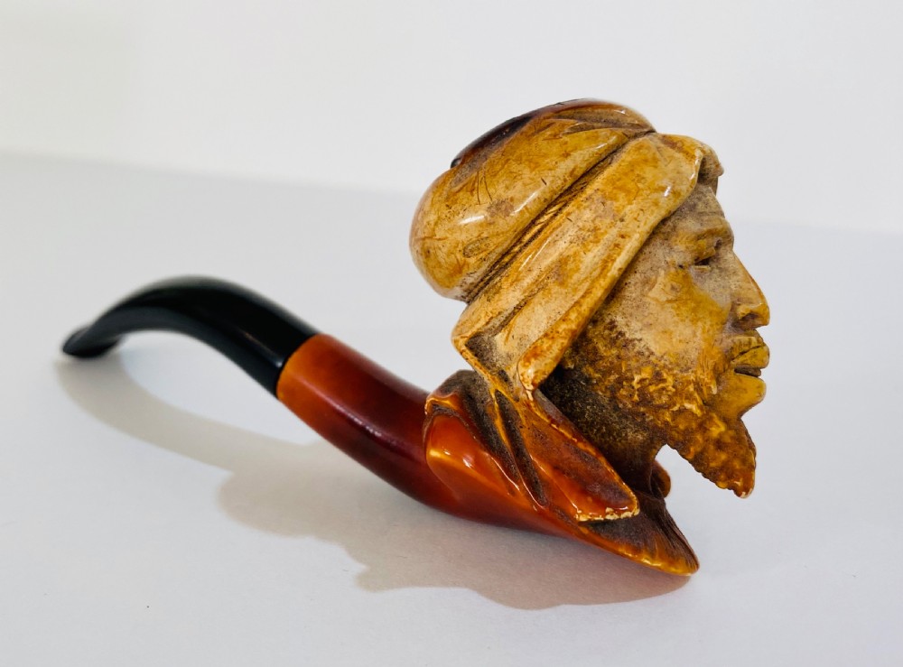Meerchaum Pipe with Amber and Ebony. 19th Century. View VI