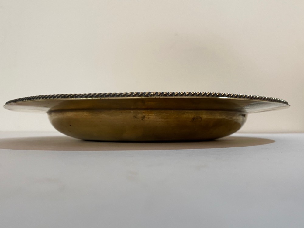 Brass Church Offering Plate. Circa 1900. View IV