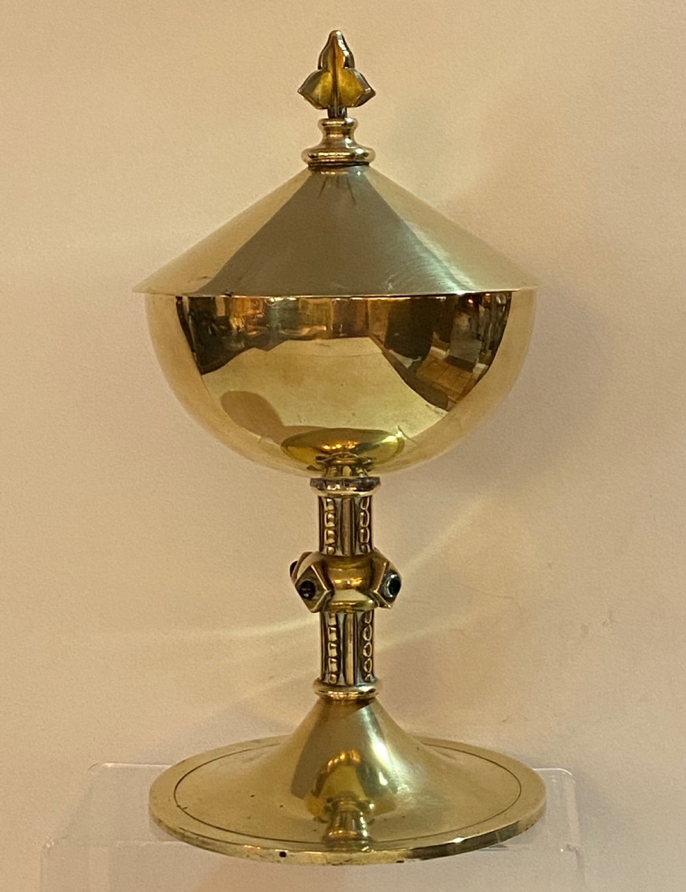 Brass Chalice in the Medieval Revival Style. Circa 19th Century. View II