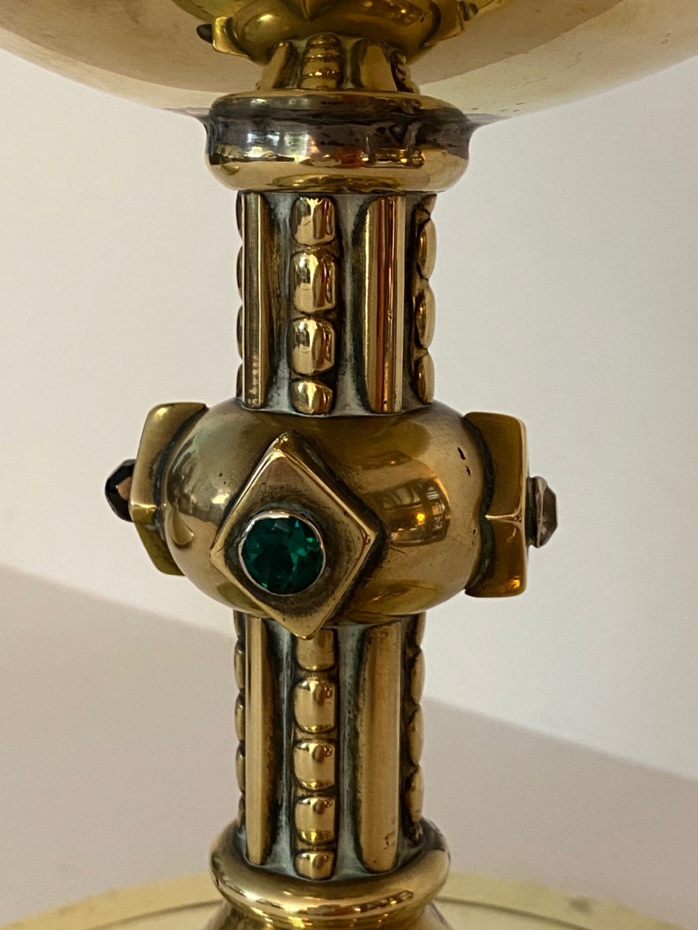 Brass Chalice in the Medieval Revival Style. Circa 19th Century. View IV