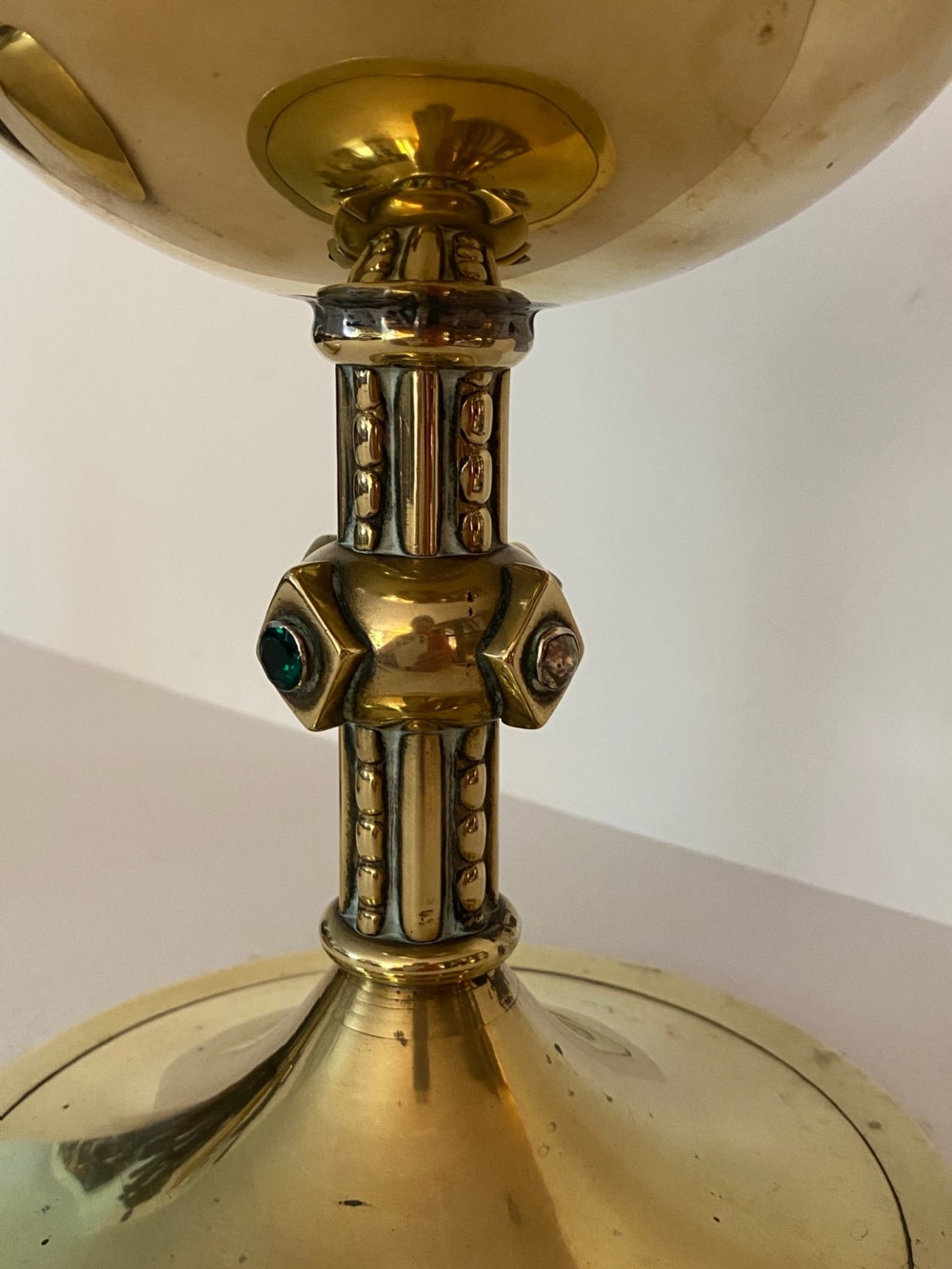 Brass Chalice in the Medieval Revival Style. Circa 19th Century. View VI