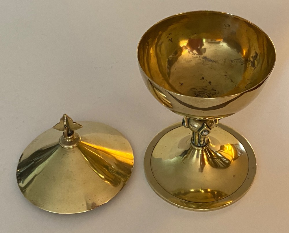 Brass Chalice in the Medieval Revival Style. Circa 19th Century. View VIII