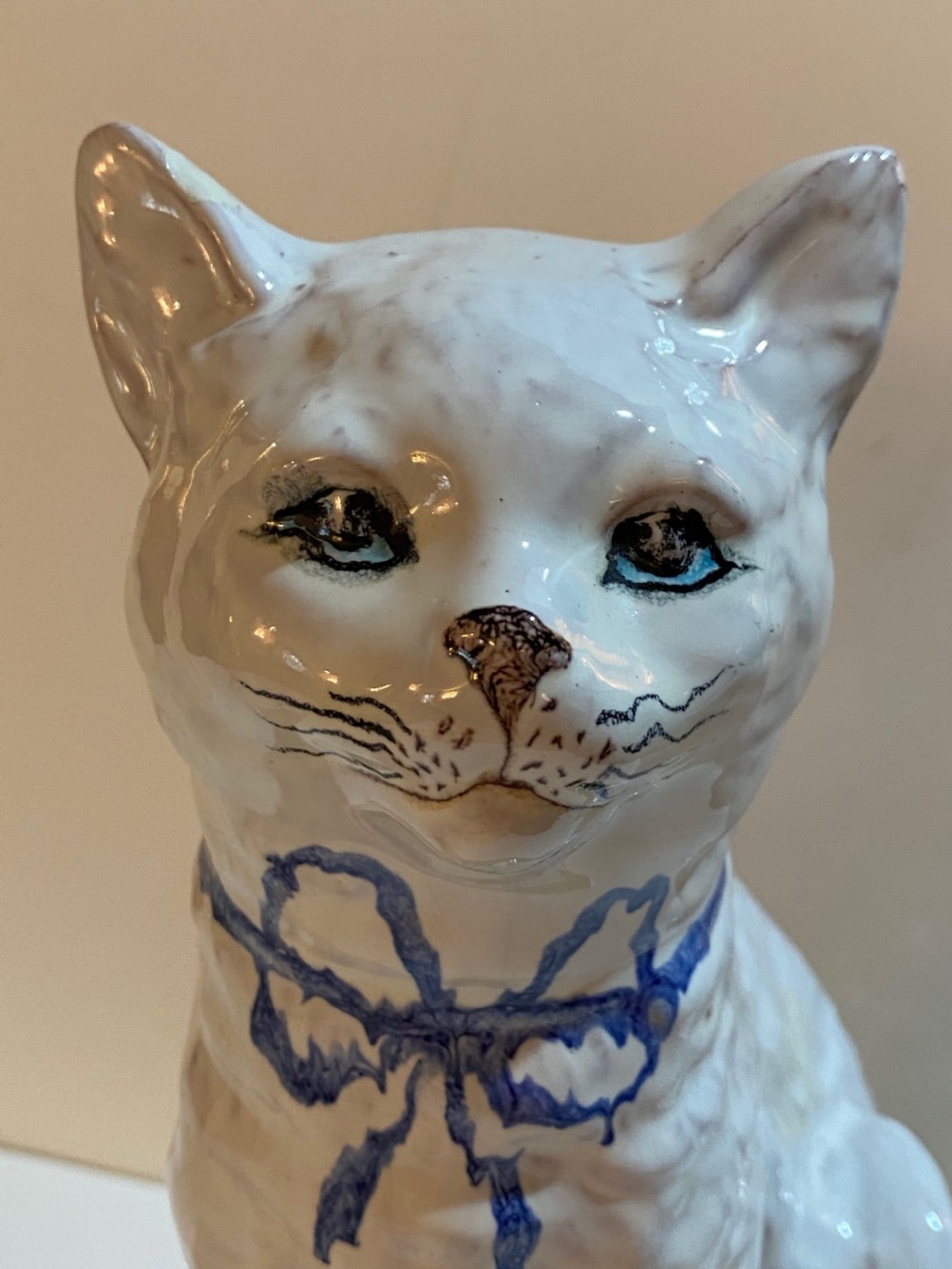 French Faience Cat  View II