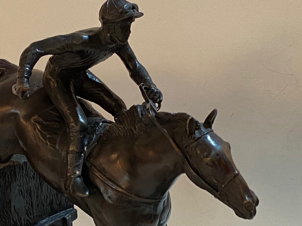 Bronze Horse and Rider Circa 1900 View II