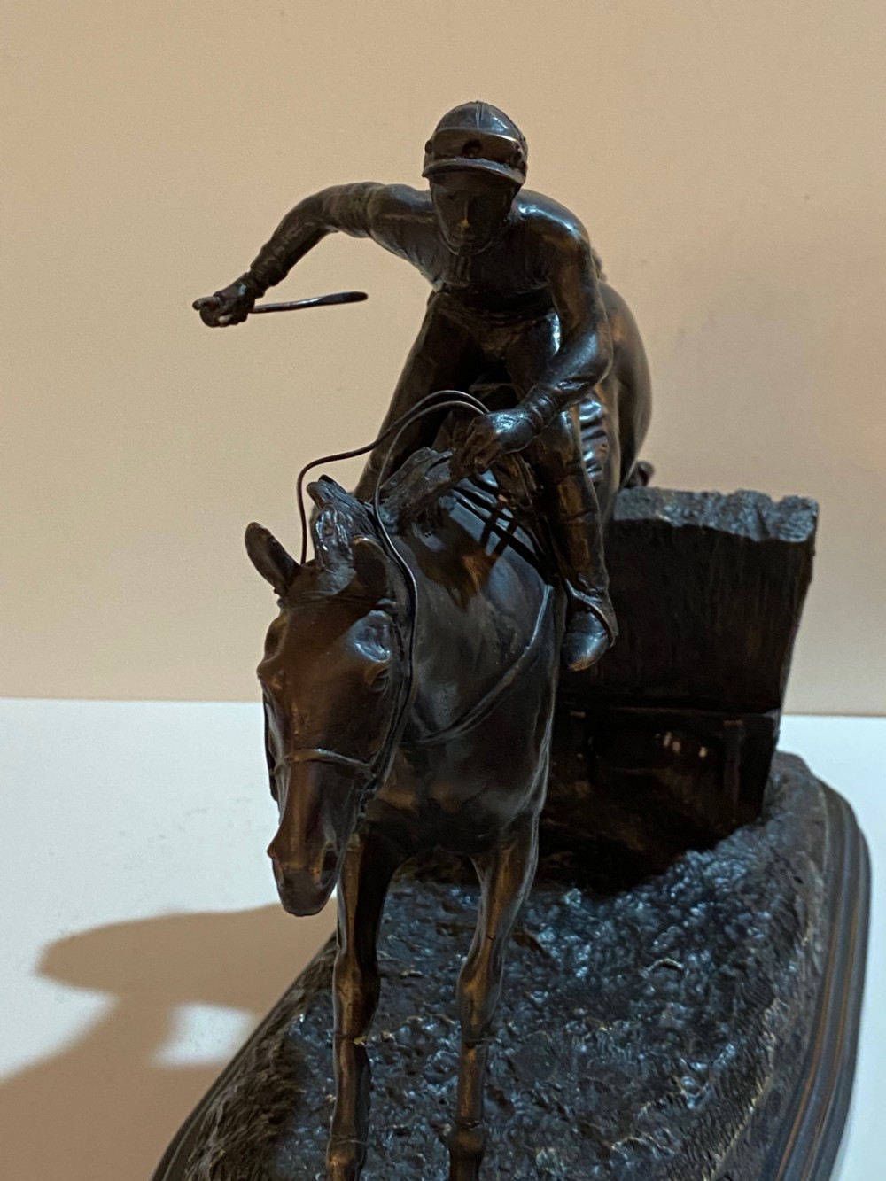Bronze Horse and Rider Circa 1900 View III