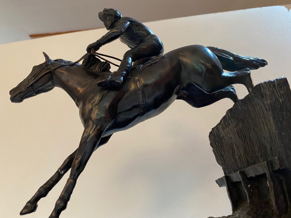 Bronze Horse and Rider Circa 1900 View VII