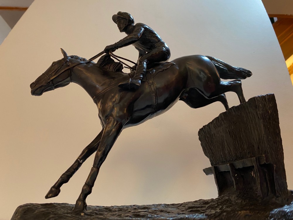 Bronze Horse and Rider Circa 1900 View VIII