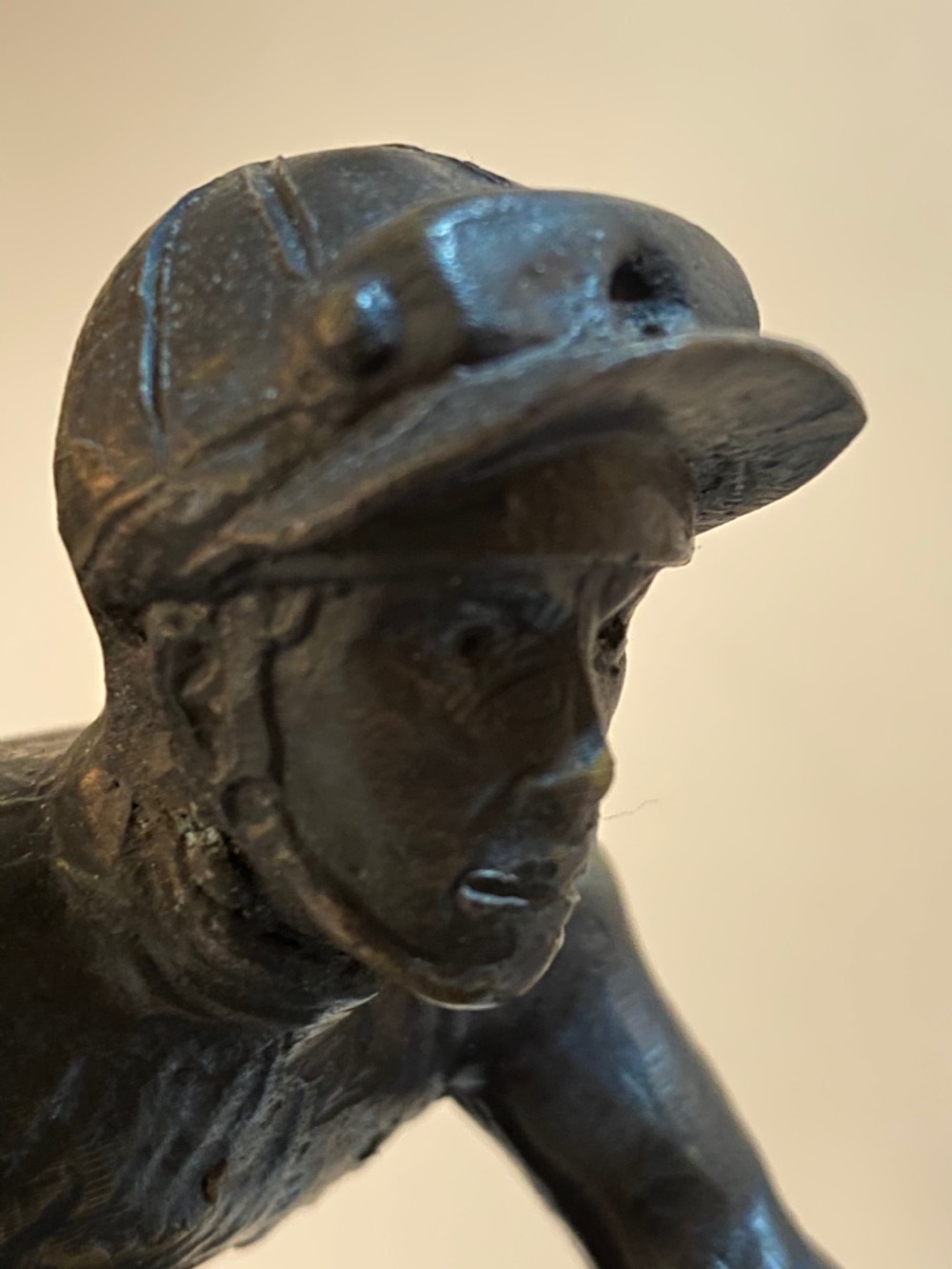 Bronze Horse and Rider Circa 1900 View X