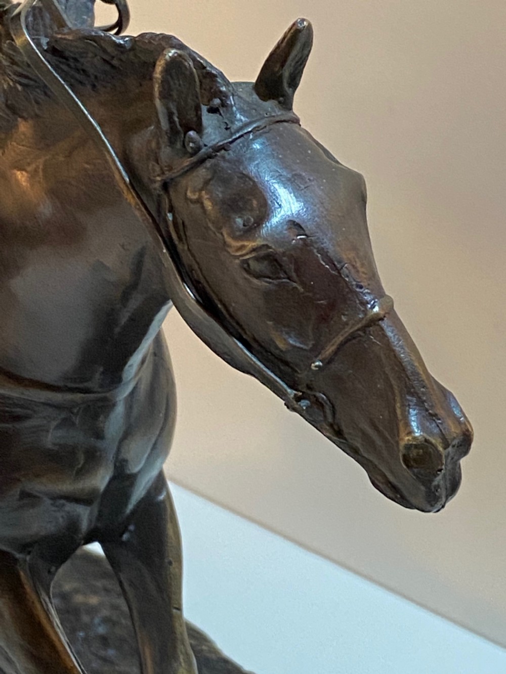 Bronze Horse and Rider Circa 1900 View XI